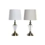 Desk lamp Home ESPRIT White Beige Metal Crystal 35 x 35 x 69 cm (2 Units) by Home ESPRIT, Bedside and Table Lamps - Ref: S305...