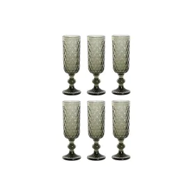 Set of cups Home ESPRIT Grey Crystal 150 ml (6 Units) by Home ESPRIT, Water Glasses - Ref: S3054435, Price: 17,29 €, Discount: %