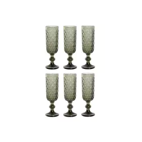 Set de Verres Home ESPRIT Gris Verre 150 ml (6 Unités) de Home ESPRIT, Verres à eau à pied - Réf : S3054435, Prix : 16,60 €, ...