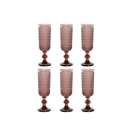 Set of cups Home ESPRIT Pink Crystal 150 ml (6 Units) by Home ESPRIT, Water Glasses - Ref: S3054439, Price: 16,60 €, Discount: %