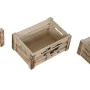 Set di Scatole Decorative Home ESPRIT Marrone Nero Legno di paulownia Mappamondo 39 x 28 x 14,5 cm (5 Pezzi) di Home ESPRIT, ...