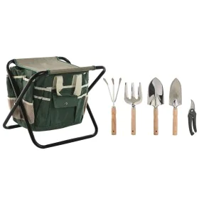 Garden tool kit Home ESPRIT 7 Pieces Black Green Silver 40 x 28 x 35 cm by Home ESPRIT, Garden Tool Holders - Ref: S3054490, ...