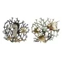 Wall Decoration Home ESPRIT Golden Silver Coral Mediterranean 49,5 x 5 x 48,3 cm (2 Units) by Home ESPRIT, Ornaments - Ref: S...