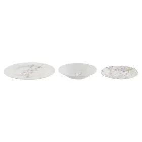 Conjunto de Louça Home ESPRIT Branco Verde Cor de Rosa Porcelana 18 Peças 27 x 27 x 2 cm de Home ESPRIT, Louças combinadas - ...