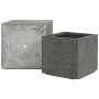 Set de Maceteros Home ESPRIT Gris oscuro Fibra de Vidrio Magnesio 44,5 x 44,5 x 43 cm (3 Unidades) de Home ESPRIT, Maceteros ...