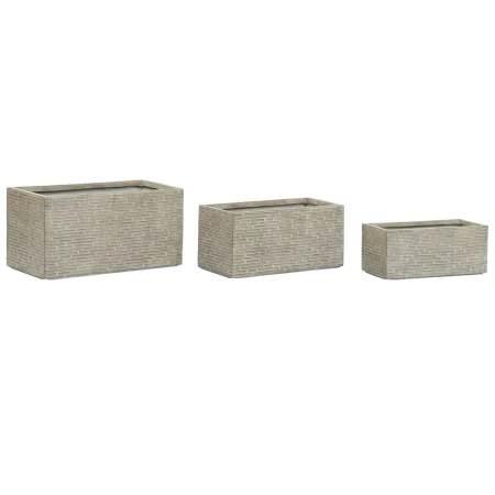 Planter Home ESPRIT Beige Fibreglass Magnesium 74,5 x 37,5 x 37,5 cm by Home ESPRIT, Window Boxes - Ref: S3054521, Price: 134...