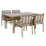 Conjunto de mesa com 4 cadeiras Home ESPRIT Alumínio 160 x 90 x 75 cm (5 Peças) de Home ESPRIT, Mesas para sala de jantar - R...