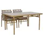 Conjunto de mesa com 4 cadeiras Home ESPRIT Alumínio 160 x 90 x 75 cm (5 Peças) de Home ESPRIT, Mesas para sala de jantar - R...