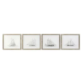 Cuadro Home ESPRIT Velero 60 x 2 x 50 cm (4 Unidades) de Home ESPRIT, Impresiones sobre lienzo - Ref: S3054551, Precio: 134,0...