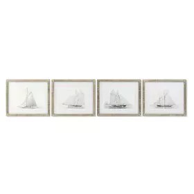 Cuadro Home ESPRIT Velero 60 x 2 x 50 cm (4 Unidades) de Home ESPRIT, Impresiones sobre lienzo - Ref: S3054551, Precio: 119,0...