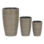 Set de pots de fleurs Home ESPRIT polypropylène Rotin 37 x 37 x 60 cm de Home ESPRIT, Cache-pots - Réf : S3054562, Prix : 75,...