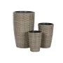 Set de pots de fleurs Home ESPRIT polypropylène Rotin 37 x 37 x 60 cm de Home ESPRIT, Cache-pots - Réf : S3054562, Prix : 75,...