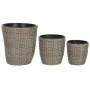 Set of Planters Home ESPRIT polypropylene Rattan 40 x 40 x 45 cm by Home ESPRIT, Cachepots - Ref: S3054563, Price: 67,77 €, D...