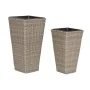 Set de Maceteros Home ESPRIT Polipropileno Ratán 31 x 31 x 61 cm de Home ESPRIT, Maceteros - Ref: S3054564, Precio: 50,58 €, ...