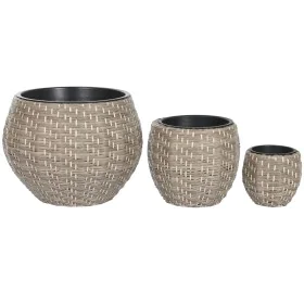 Satz Blumentöpfe Home ESPRIT Polypropylen Rattan 49 x 49 x 36 cm von Home ESPRIT, Übertöpfe - Ref: S3054565, Preis: 67,77 €, ...