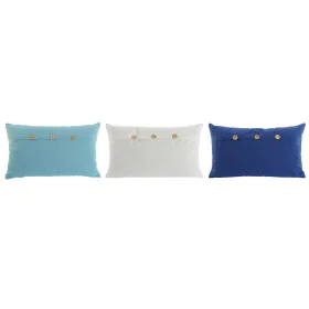 Cushion Home ESPRIT Blue White Sky blue Mediterranean 50 x 15 x 30 cm (3 Units) by Home ESPRIT, Cushions - Ref: S3054590, Pri...