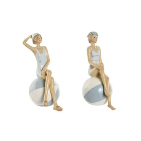 Figurine Décorative Home ESPRIT Blanc Bleu ciel méditerranéen 12 x 8 x 19 cm (2 Unités) de Home ESPRIT, Objets de décoration ...