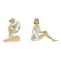 Decorative Figure Home ESPRIT White Sky blue Mediterranean 8 x 8 x 12,5 cm (2 Units) by Home ESPRIT, Ornaments - Ref: S305459...