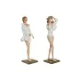 Figura Decorativa Home ESPRIT Blanco Beige Mujer Mediterráneo 8 x 6,5 x 24,5 cm (2 Unidades) de Home ESPRIT, Adornos - Ref: S...