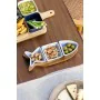 Set da Aperitivo Home ESPRIT Azzurro Blu Marino Porcellana Acacia Pesce Mediterraneo 28 x 9,7 x 1,3 cm 4 Pezzi di Home ESPRIT...