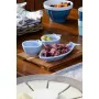 Conjunto para Aperitivos Home ESPRIT Azul Azul celeste Porcelana Acácia Mediterrâneo Peixes 19,5 x 16,5 x 1,3 cm 4 Peças de H...