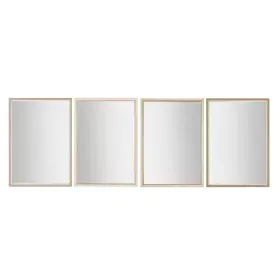 Espejo de pared Home ESPRIT Blanco Marrón Beige Gris Cristal Poliestireno 70 x 2 x 97 cm (4 Unidades) de Home ESPRIT, Espejos...