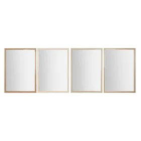 Miroir mural Home ESPRIT Blanc Marron Beige Gris Verre polystyrène 66 x 2 x 92 cm (4 Unités) de Home ESPRIT, Miroirs muraux -...