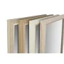 Specchio da parete Home ESPRIT Bianco Marrone Beige Grigio Cristallo polistirene 66 x 2 x 92 cm (4 Unità) di Home ESPRIT, Spe...