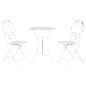 Conjunto de mesa com 2 cadeiras Home ESPRIT Branco 60 x 60 x 70 cm de Home ESPRIT, Conjuntos de mobiliário de jardim - Ref: S...