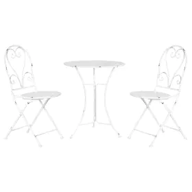 Conjunto de mesa com 2 cadeiras Home ESPRIT Branco 60 x 60 x 70 cm de Home ESPRIT, Conjuntos de mobiliário de jardim - Ref: S...