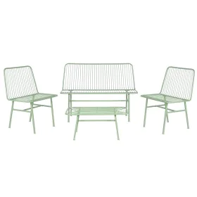 Table Set with 3 Armchairs Home ESPRIT Mint Metal 115 x 53 x 83 cm by Home ESPRIT, Sofas - Ref: S3054668, Price: 232,16 €, Di...