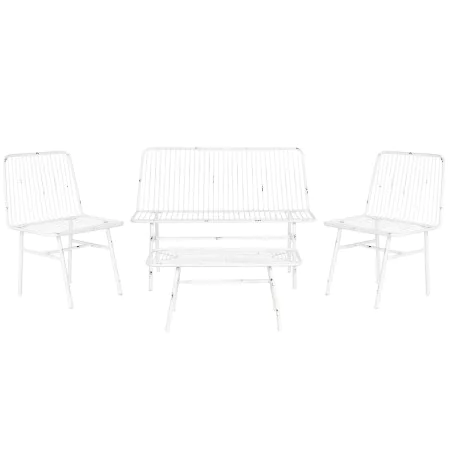 Conjunto de Mesa com 3 Poltronas Home ESPRIT Branco Metal 115 x 53 x 83 cm de Home ESPRIT, Sofás - Ref: S3054669, Preço: 232,...