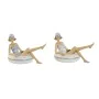 Decorative Figure Home ESPRIT White Sky blue Mediterranean 17,5 x 10 x 10,5 cm (2 Units) by Home ESPRIT, Ornaments - Ref: S30...