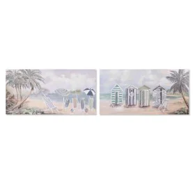 Painting Home ESPRIT Beach Mediterranean 120 x 3 x 60 cm (2 Units) by Home ESPRIT, Prints on Canvas - Ref: S3054716, Price: 6...