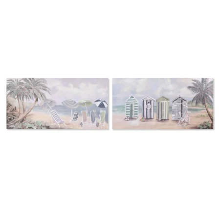 Painting Home ESPRIT Beach Mediterranean 120 x 3 x 60 cm (2 Units) by Home ESPRIT, Prints on Canvas - Ref: S3054716, Price: 5...