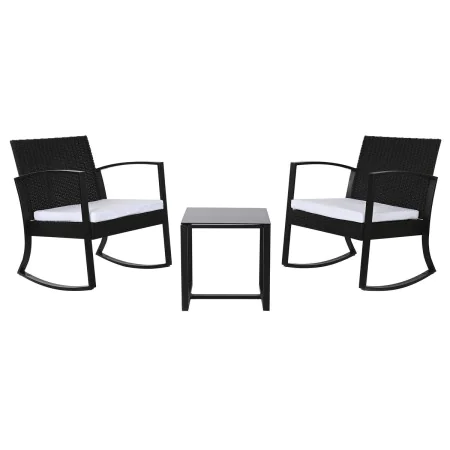 Conjunto de Mesa con 2 Sillas Home ESPRIT Negro Acero 59 x 61,5 x 74 cm de Home ESPRIT, Sillones - Ref: S3054724, Precio: 160...