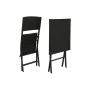 Conjunto de Mesa con 2 Sillas Home ESPRIT Negro Acero ratán sintético 58 x 58 x 71,5 cm de Home ESPRIT, Mesas de comedor - Re...