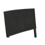 Conjunto de mesa com 2 cadeiras Home ESPRIT Preto Aço Rotim sintético 58 x 58 x 71,5 cm de Home ESPRIT, Mesas para sala de ja...