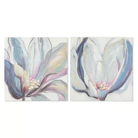 Painting Home ESPRIT Flower Urban 80 x 3 x 80 cm (2 Units) by Home ESPRIT, Prints on Canvas - Ref: S3054745, Price: 54,83 €, ...