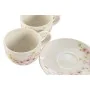 Set of 6 Cups with Plate Home ESPRIT Yellow White Pink Lilac Metal Dolomite 180 ml by Home ESPRIT, Cups - Ref: S3054752, Pric...