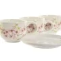 Set of 6 Cups with Plate Home ESPRIT Yellow White Pink Lilac Metal Dolomite 180 ml by Home ESPRIT, Cups - Ref: S3054752, Pric...