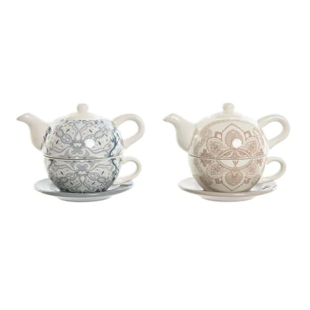 Teapot Home ESPRIT Blue White Beige Light Pink Dolomite 750 ml (2 Units) by Home ESPRIT, Tea and coffee sets - Ref: S3054756,...