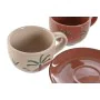 Set aus 6 Teetassen mit Teller Home ESPRIT Gelb Beige Terrakotta Lila Metall Dolomite 180 ml von Home ESPRIT, Tassen - Ref: S...