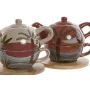 Tetera Home ESPRIT Blanco Beige Terracota Rosa claro Dolomita 750 ml (2 Unidades) de Home ESPRIT, Servicio de té y café - Ref...