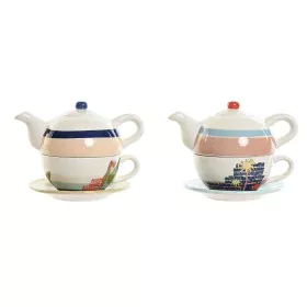 Teapot Home ESPRIT Blue White Green Light Pink Dolomite 750 ml (2 Units) by Home ESPRIT, Tea and coffee sets - Ref: S3054761,...