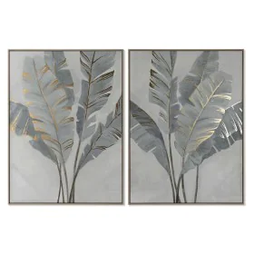 Cadre Home ESPRIT Palmiers Doré Tropical 90 x 4 x 120 cm (2 Unités) de Home ESPRIT, Impressions sur toile - Réf : S3054770, P...