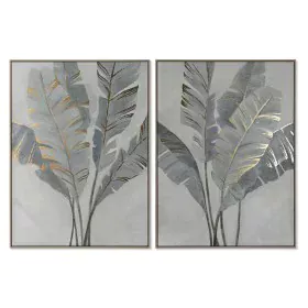 Pintura Home ESPRIT Palmeiras Dourado Tropical 90 x 4 x 120 cm (2 Unidades) de Home ESPRIT, Impressões sobre tela - Ref: S305...