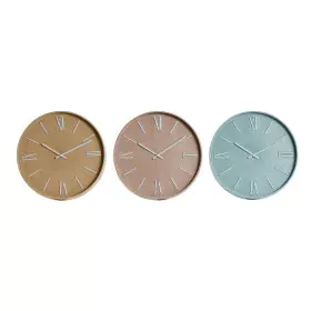 Reloj de Pared Home ESPRIT Azul Rosa Mostaza PVC 30 x 4 x 30 cm (3 Unidades) de Home ESPRIT, Relojes de pared - Ref: S3054792...