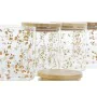 Barattolo DKD Home Decor Bambù Vetro Borosilicato Shabby Chic 700 ml 10 x 10 x 12,5 cm (4 Unità) di DKD Home Decor, Conservaz...