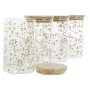 Bote DKD Home Decor Bambú Vidrio de Borosilicato Shabby Chic 1 L 10 x 10 x 17 cm (4 Unidades) de DKD Home Decor, Almacenamien...